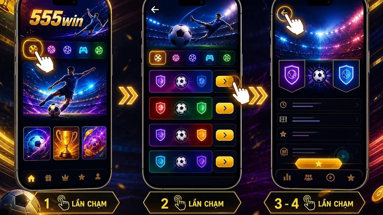 Mở thẻ trận đấu trong vài chạm: 555win tìm trận đấu thể thao nhanh trên điện thoại